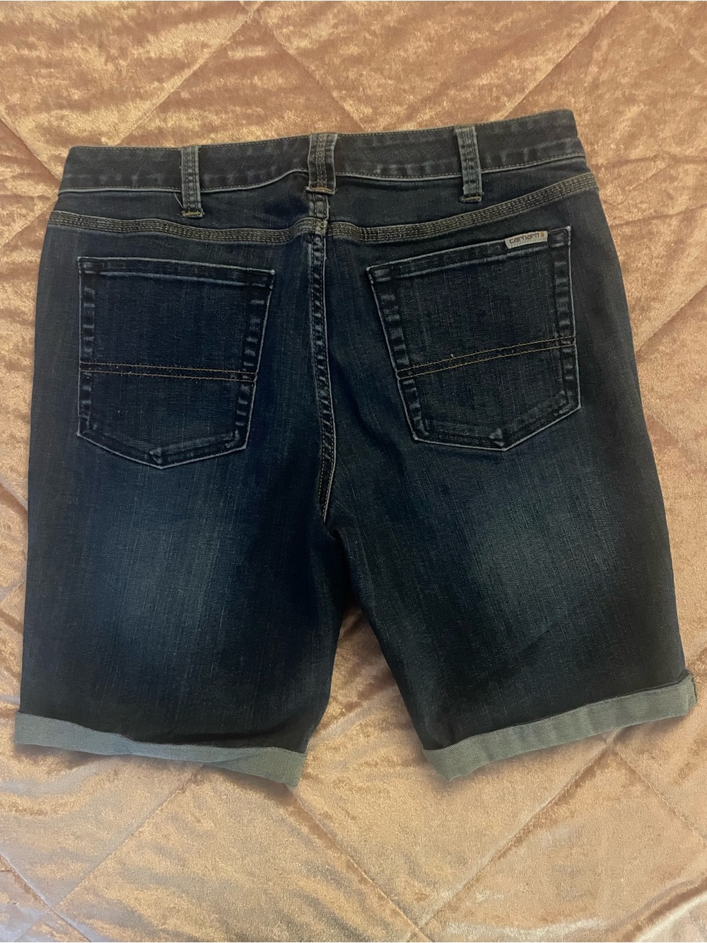 Carhartt Slim Fit Dark Wash Denim Shorts - Women